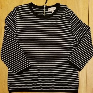 EUC 3/4 sleeve Striped Sweater